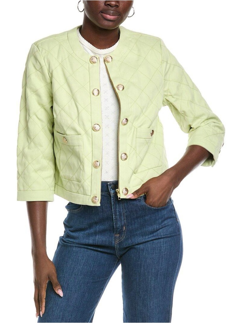 CAbi Tea Cake Topper Cotton Jacket Sz M